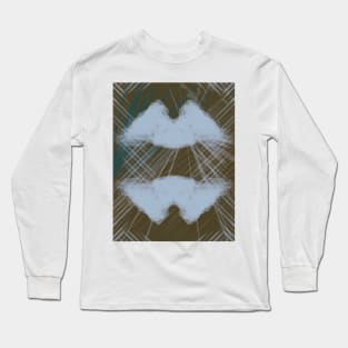 "The Enigma of the Unseen" - Abstract Baby Blue Modern Contemporary Sky Blue Artwork Digital Art Long Sleeve T-Shirt